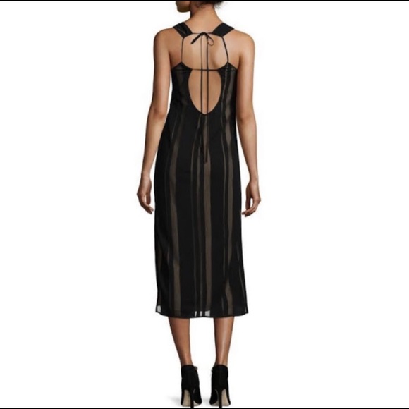Elizabeth & James Crepe Black/Nude cocktail Dress - Picture 10 of 10